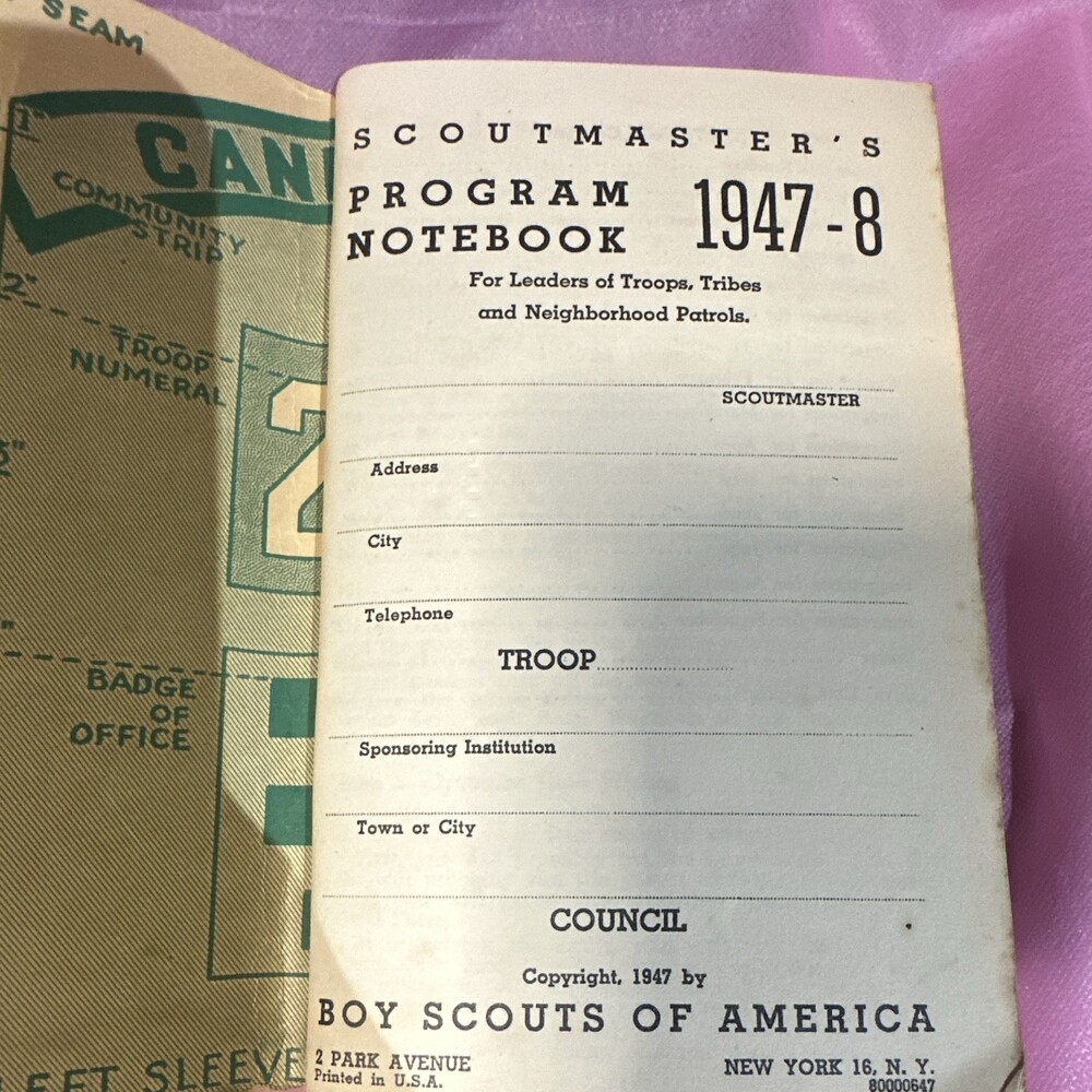 1947 scout Masters Program Notebook - Picture 4 of 5